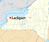 map of NY and Lockport